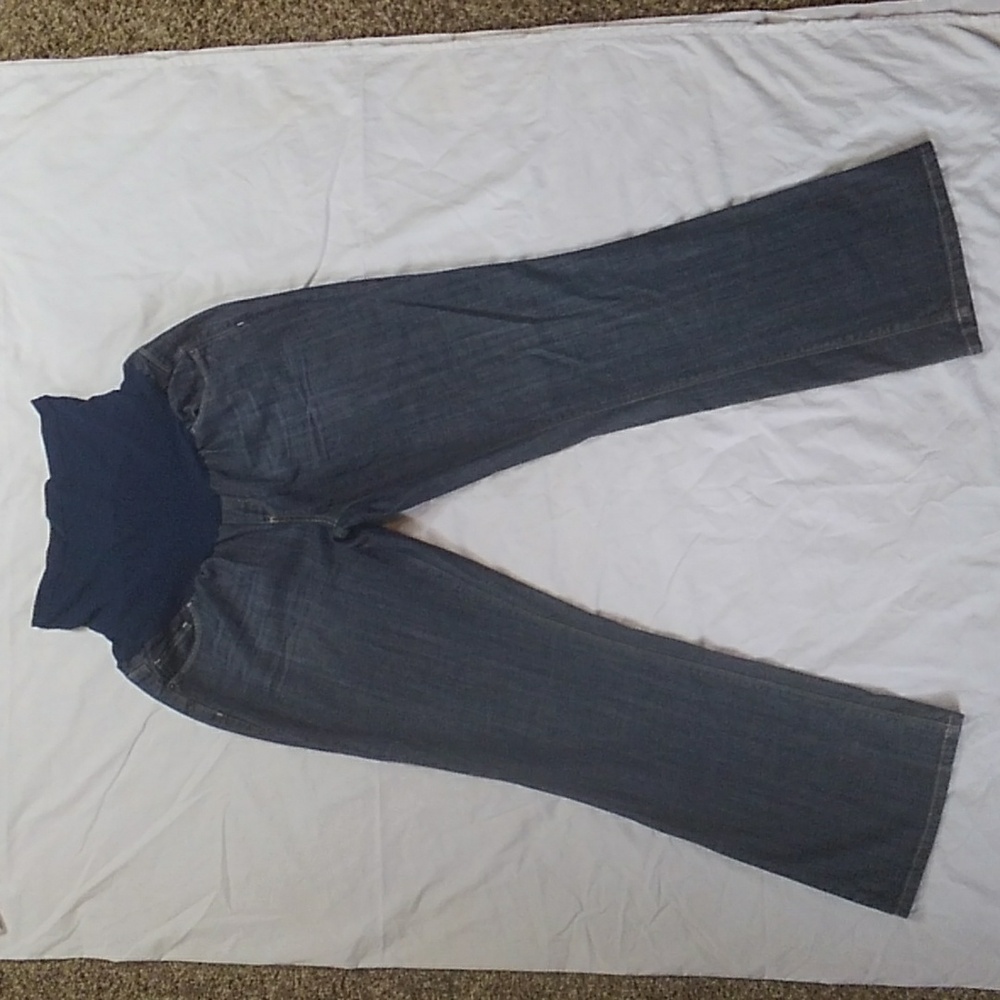 American Star Authentic Maternity Stretch Denim Blue Jeans XL